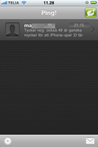 ping list iphone screenshot