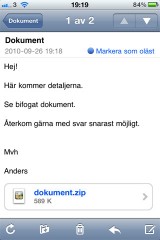 iphone öppna zip fil