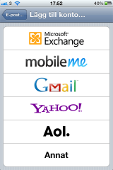 lägga till mailkonto iphone