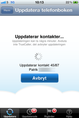 truecaller uppdatera telefonboken