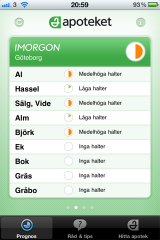 pollenkoll app iphone